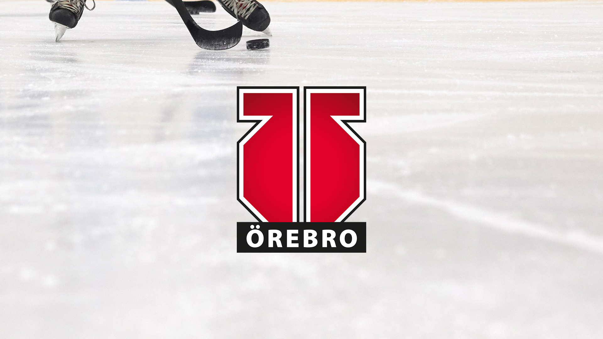 Plan med is och Örebro Hockey logotyp