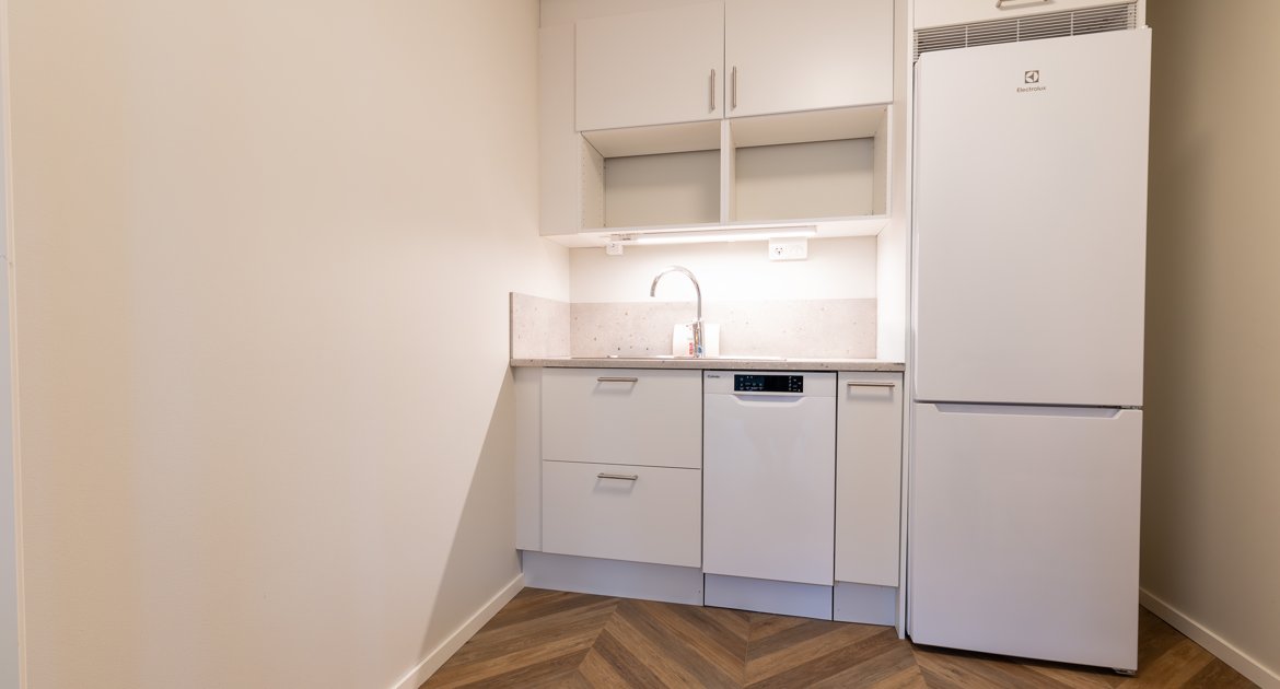 Pentry med diskmaskin på Trädgårdsgatan 6A.