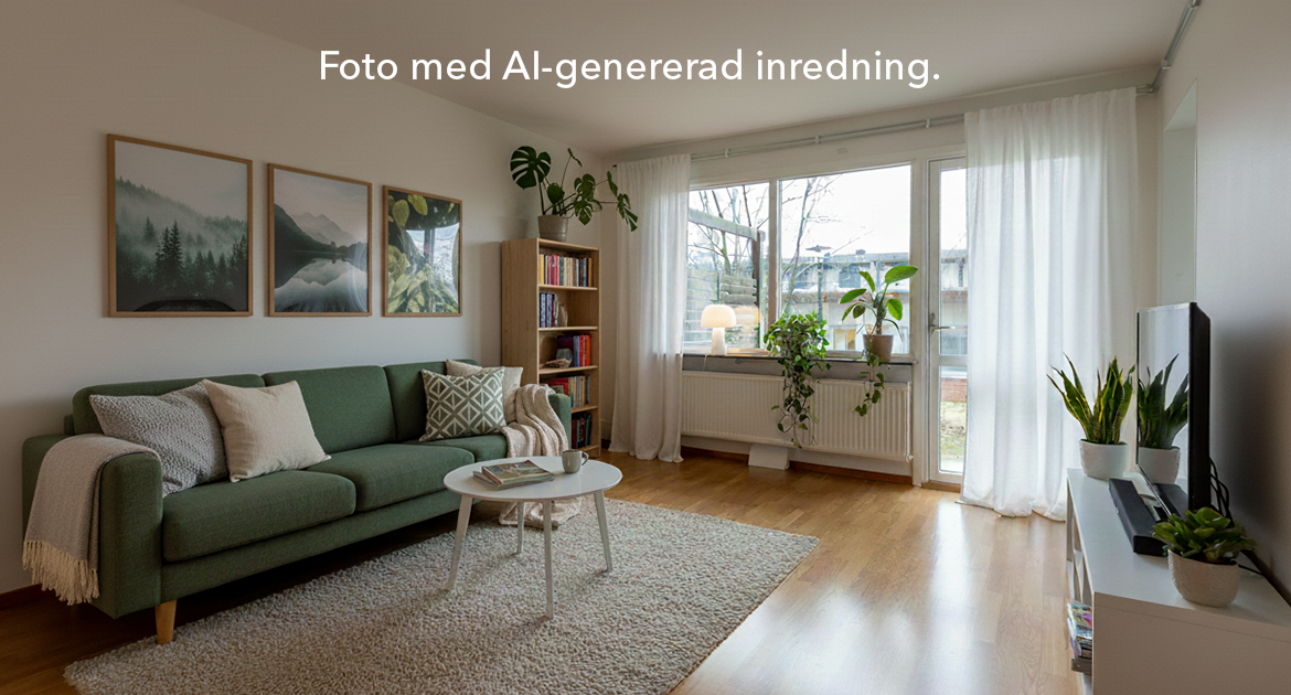 Ai-genererade inredning från seniorboende på Granrisvägen