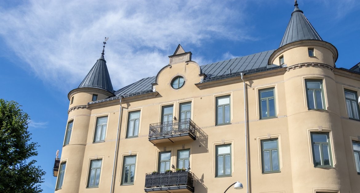 Sekelskiftetshuset som renoveras i kvarteret Hållstugan