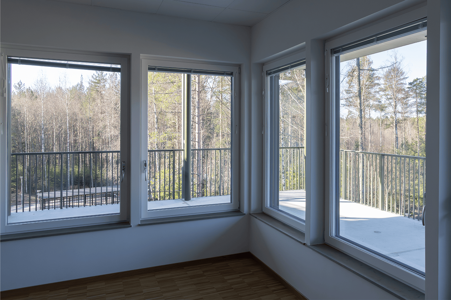 Utsikt mot en av de stora balkongerna i Saxons