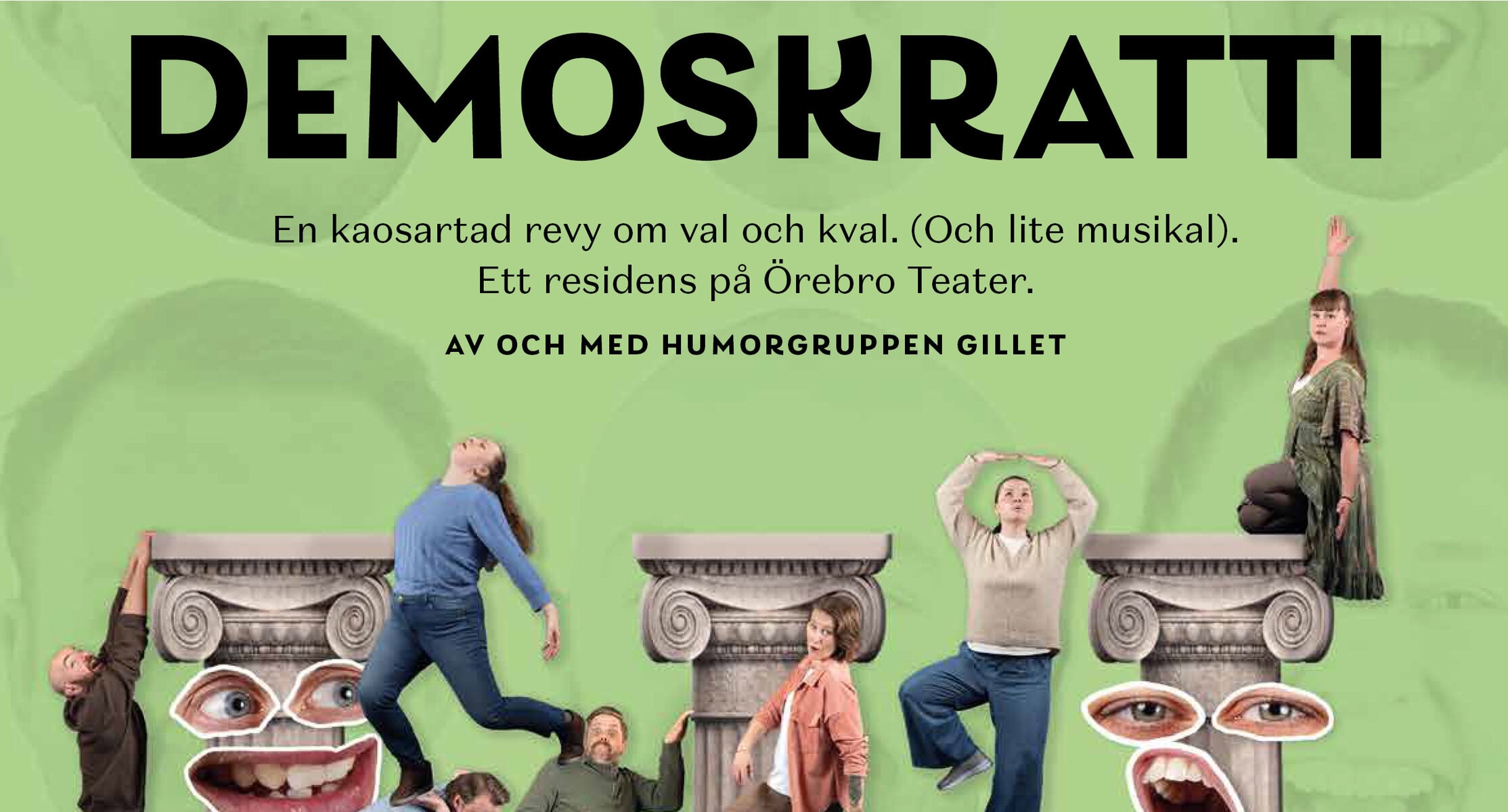 Affisch med information om en teaterföreställning på Örebro Teater.